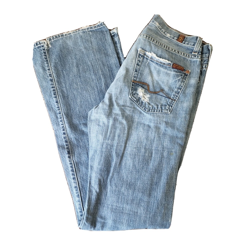 7 For All Mankind Light Blue Boot Cut Jeans